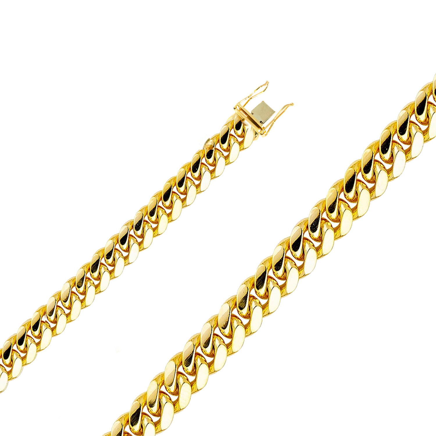 10K Yellow Gold Miami Cuban Chain 8.0mm 16 Inches